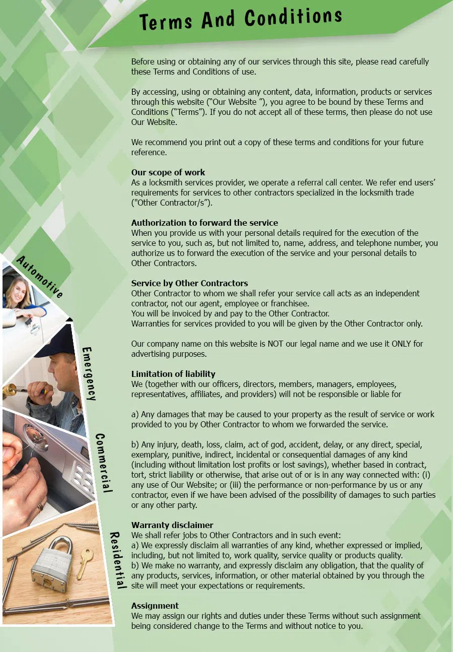 New Haven Locksmith Store New Haven, CT 203-212-5857 - TermsAndConditions-2